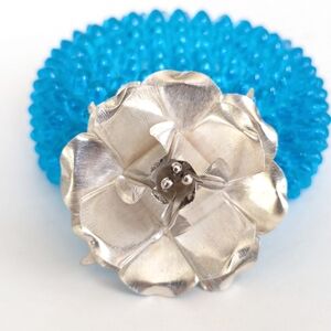 Large Vintage Sterling Silver 3D Flower Brooch & Pendant 2 in 1 35g Statement